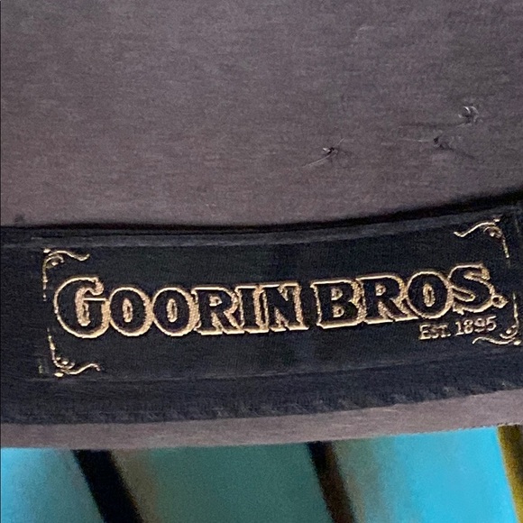 Vintage Goorin Bros. gray wool felt Fedora Hat size large black band made in USA - Picture 7 of 9